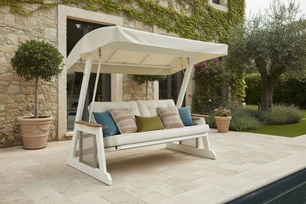Kalina Swing - White — Swings by Baxcha Outdoor Furniture